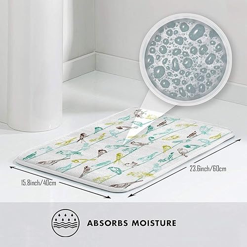 Miniatura 3 de Cool Bird - Alfombra de baño para baño, alfombras de felpa pequeñas, suaves, lavables, antideslizantes, absorbentes, alfombras de ducha, alfombras