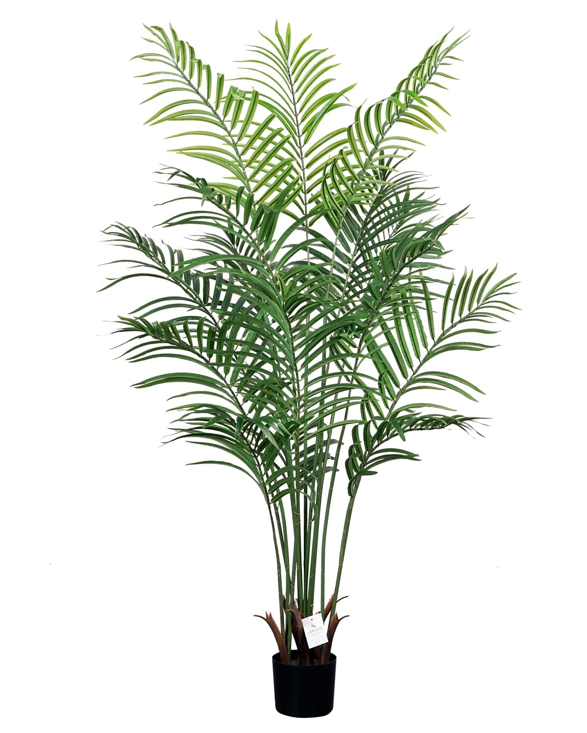 Artificial Palm Tree Indoor, 5ft Tall Faux Dypsis Lutescens Plant with 13 Detachable Trunks, Large Tropical Fake Palm Tree Silk Areca Palm Plant in Pot, Nice Home & Housewarming Decor