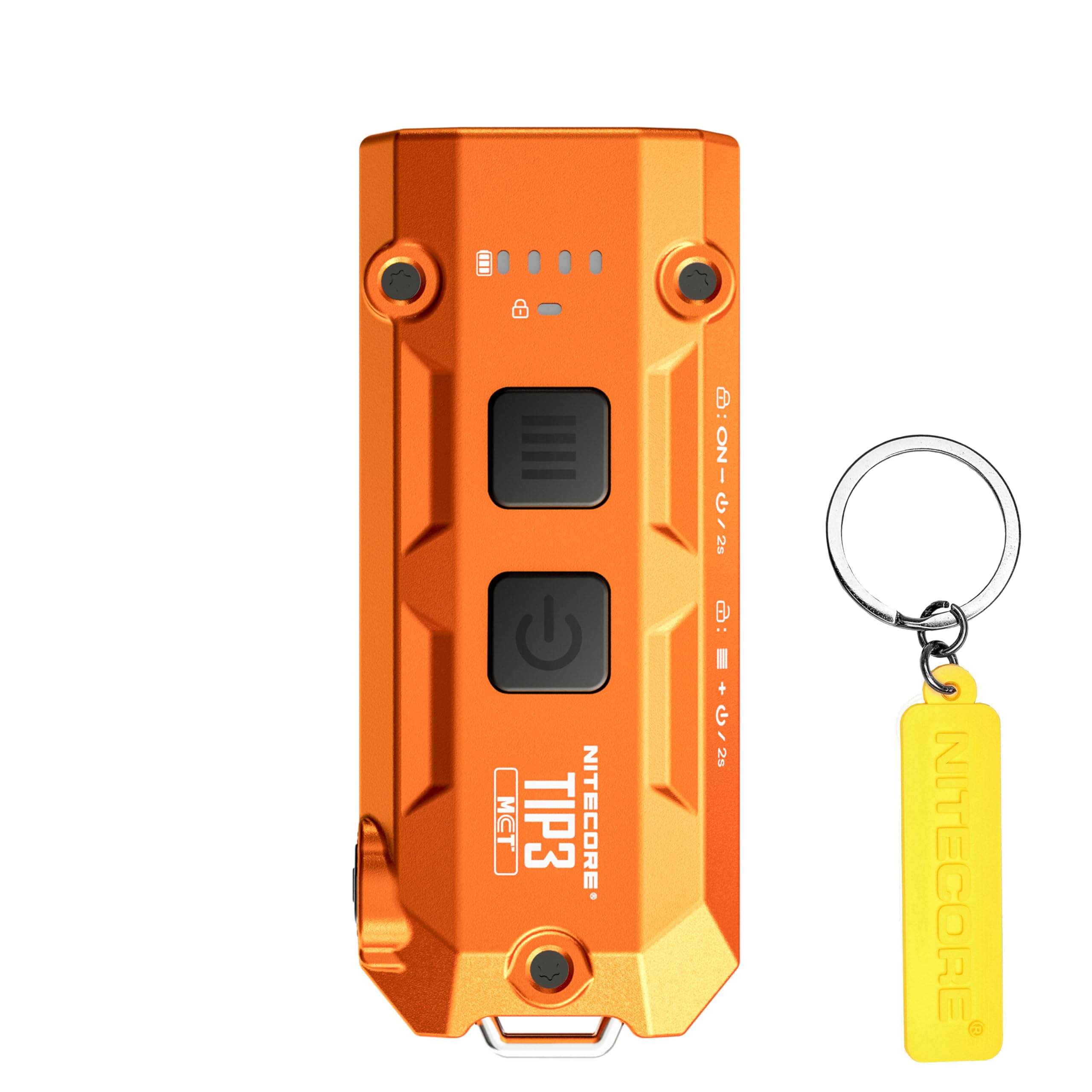 Nitecore TIP3 Metal Key Ring with Multiple Colour Temperatures (Orange)