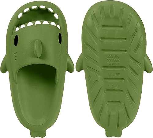 Miniatura 4 de KVbabby Sandalias de tiburón para niños y niñas, pantuflas de ducha con forma de nube, bonitas sandalias de punta abierta con dibujos animados,