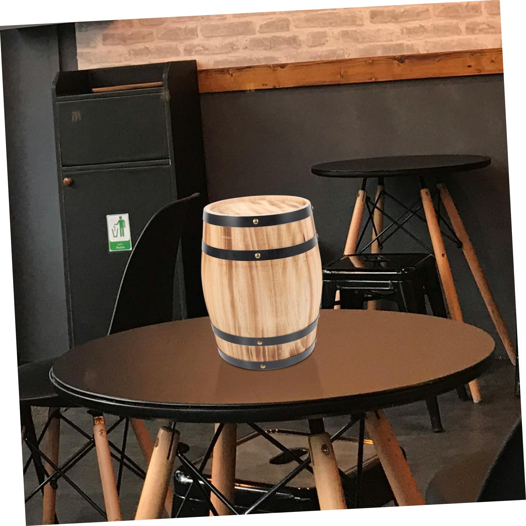 PRETYZOOM Wooden Decoration Antique Oak Wine Prop for Home and Bar Decor Unique Rustic Accent for Restaurants and Events and Elegant Design