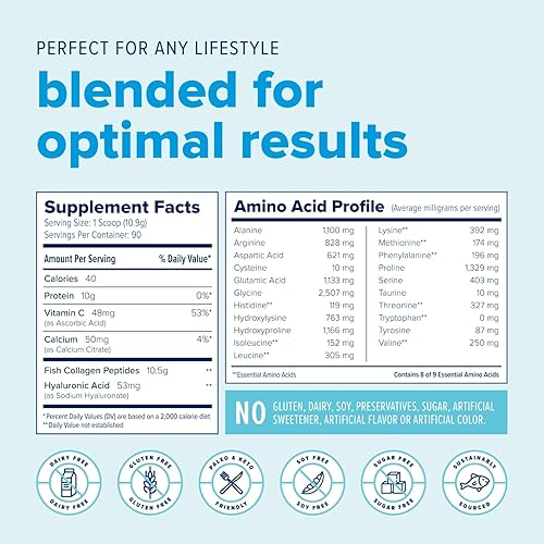 Miniatura 8 de Marine Collagen Starter Kit  Soporte para piel, cabello, uñas y articulaciones  Contiene tarro de cerámica, cuchara y dos bolsas de tamaño completo