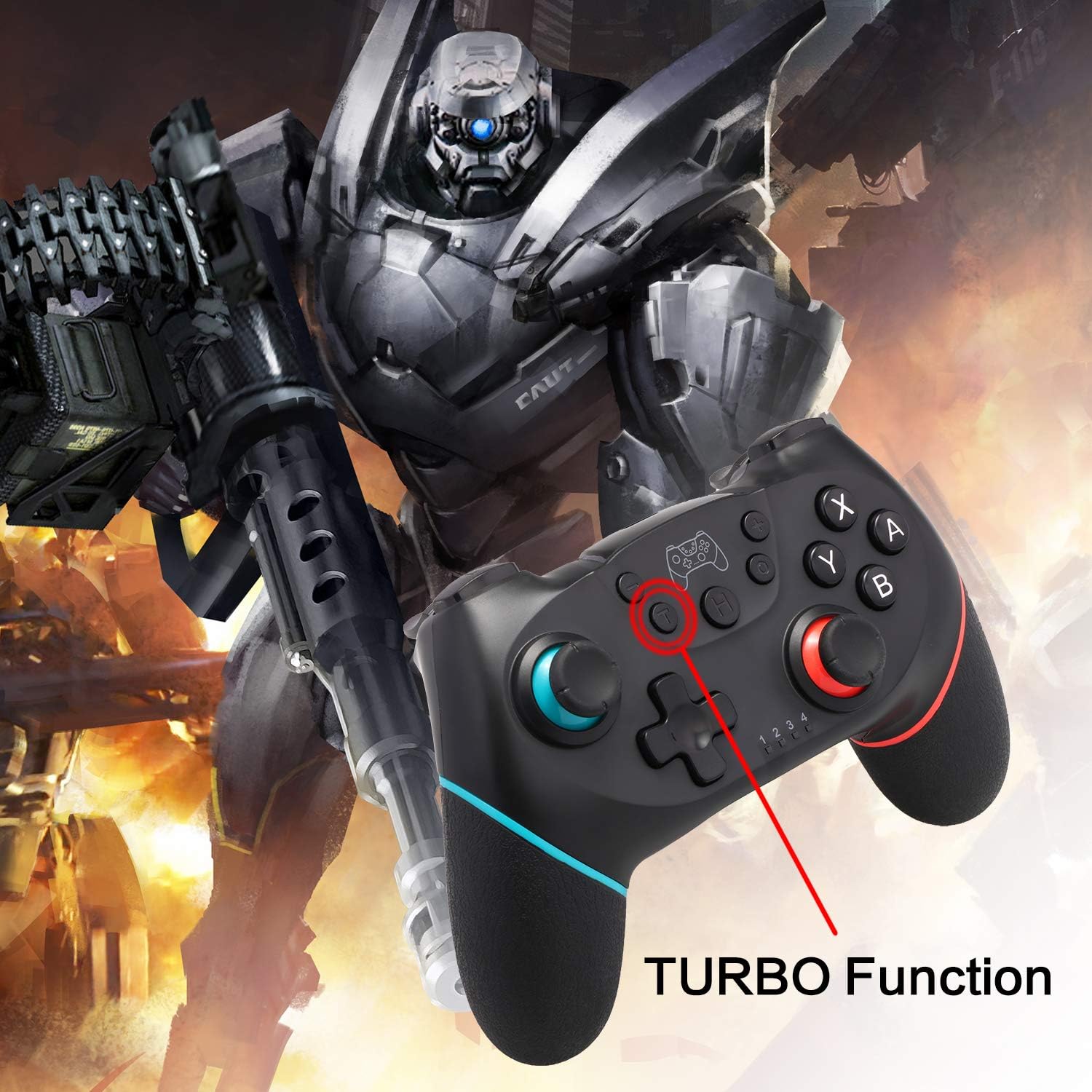 Get Discount 70% Price Wireless Controller for Switch, Wireless Switch Gamepad Compatible with Switch Console, Built-in Motor with Dual Shock, Gyro Axis (Turbo Buttons) Weekly Top Sale Wireless Controller for Switch, Wireless Switch Gamepad Compatible with Switch Console, Built-in Motor with Dual Shock, Gyro Axis (Turbo Buttons)
