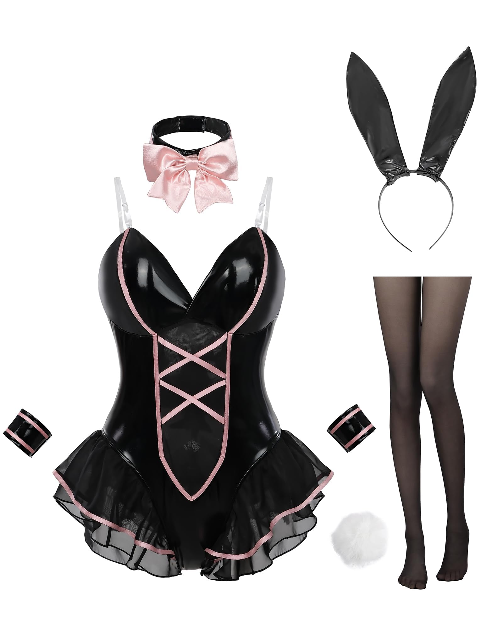 Costume da coniglio, da donna, sakurajima, maggio, costume per cosplay, anime senpai Bunny Suit con orecchie