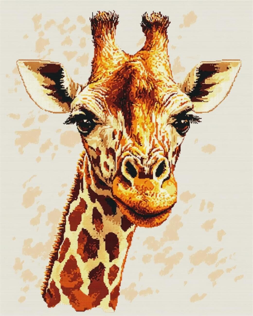 AxiangziK DIY Counted Cross Stitch Kits Cartoon Giraffe 11CT 60x80cm
