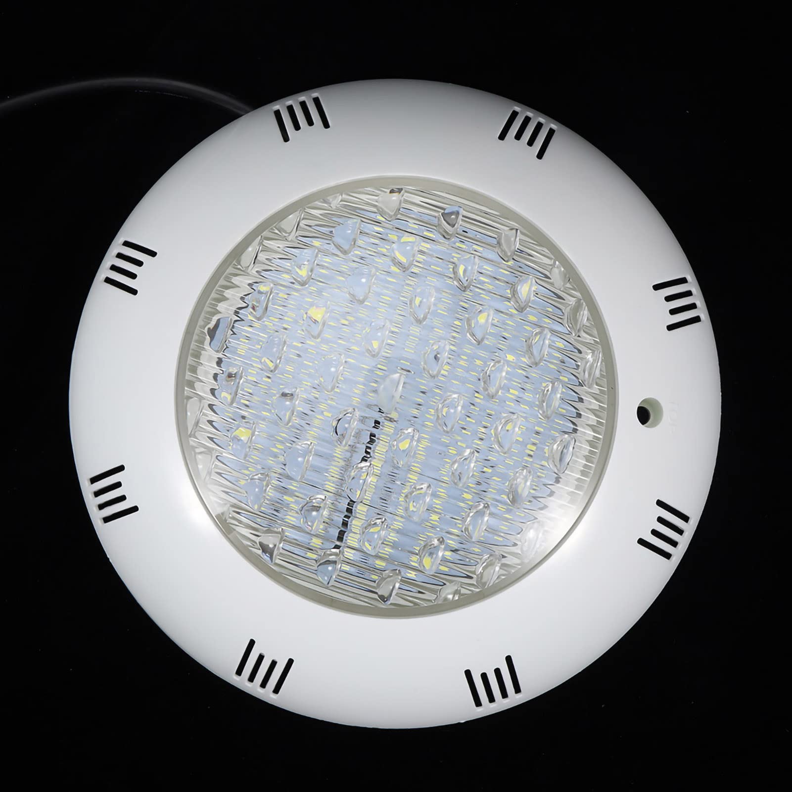15 W AC 12 V LED-Unterwasserlicht in Weiß und RGB, wasserdichte IP68-Poolbeleuchtung, gehärtetes Glas mit Edelstahlgehäuse, ferngesteuert für Teiche, Springbrunnen und (Weißes Licht 15W)