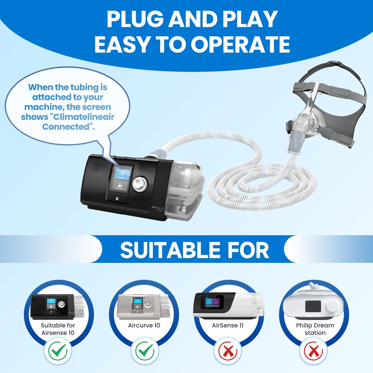 Amazon.co.jp: 換気ホース - CPAP 加熱ホース 再利用可能 CPAP 加熱