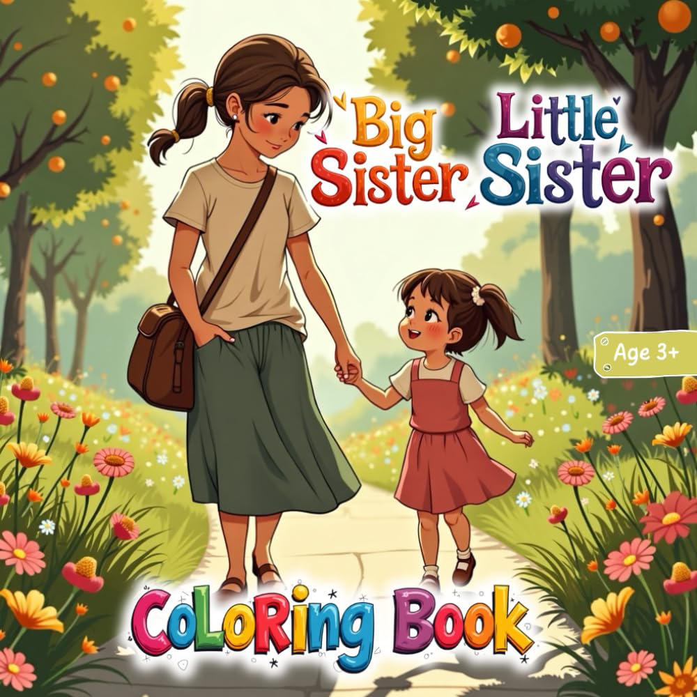Big Sister, Little Sister - Bonding Coloring Book: Sisterly Love: Moments to Color (Sibling Coloring Books)