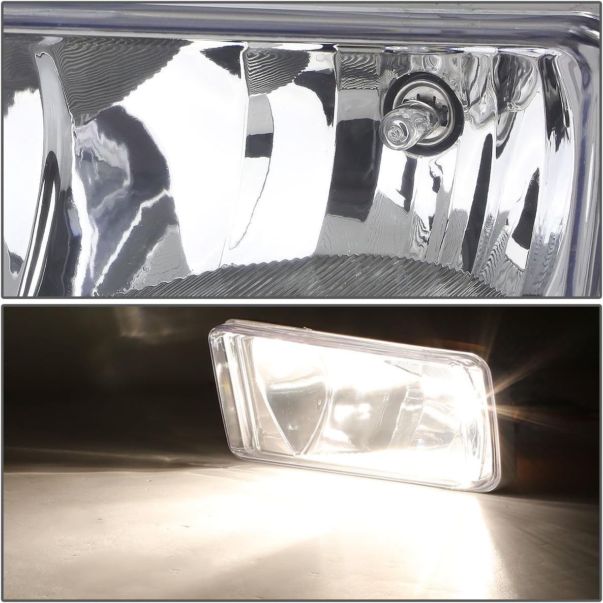 Auto Dynasty Fog Lights Assembly Compatible with 2007-2015 Chevrolet Silverado 1500 2500HD 3500HD Suburban GMC Sierra Yukon, Fog Lamps with Switch, Driver Passenger Side, Clear Lens