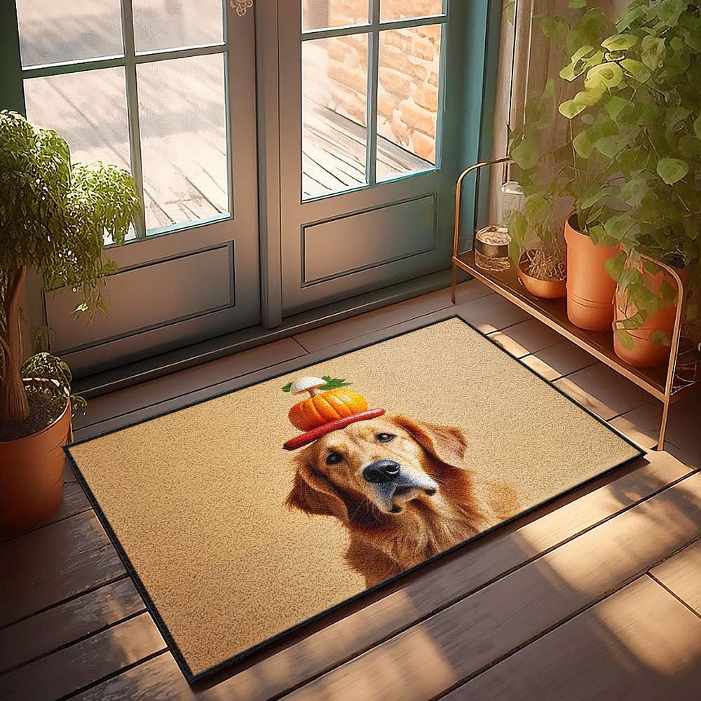 Tapis d'automne Golden Retriever pour décorer la chambre des garçons