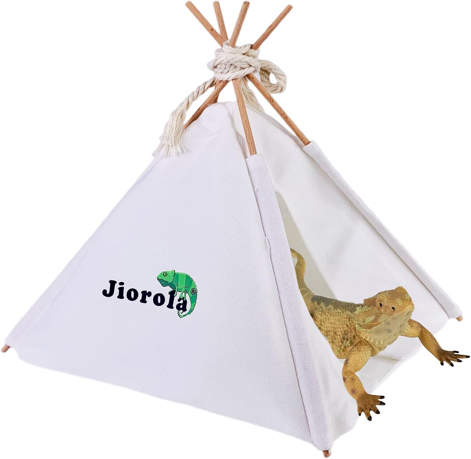 Jiorola Bearded Dragon Hideout Indian Tent Pet Reptile Sleeping Bed Portable Bearded Dragon Hide Habitat Small Animal Bed Bearded Dragon…