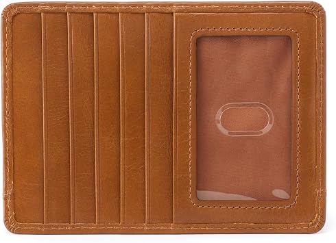HOBO Euro Slide Leather Passport Wallet for Travel with Card Slots, ID Window, Zipper Pocket & Cash Organizer - Premium Polished Leather Passport Holder - Truffle