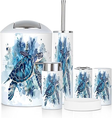 Miniatura 22 de Juego de accesorios de baño, 6 piezas vintage de mediados de siglo de los años 50, moderno y simétrico curvado, soporte para cepillos de dientes,