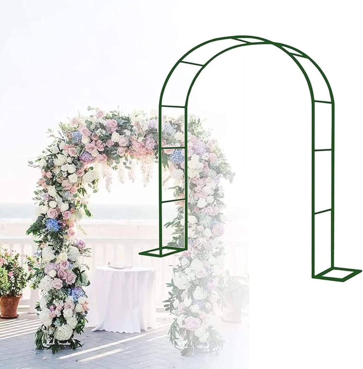 Arche de jardin en métal support plantes grimpantes lourdes