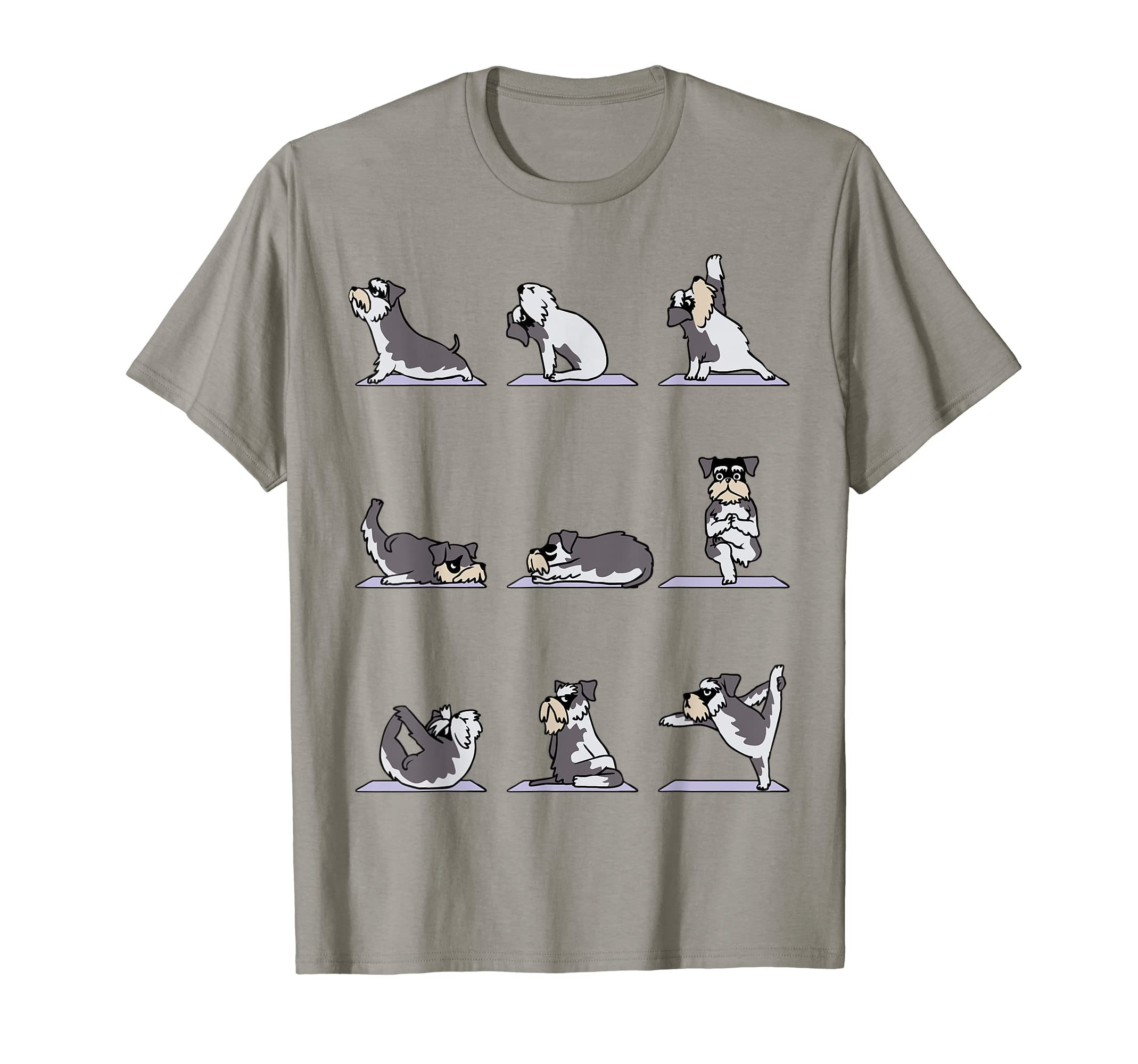 Miniature Schnauzer yoga Asana Pose Meditation Funny T-Shirt T-Shirt