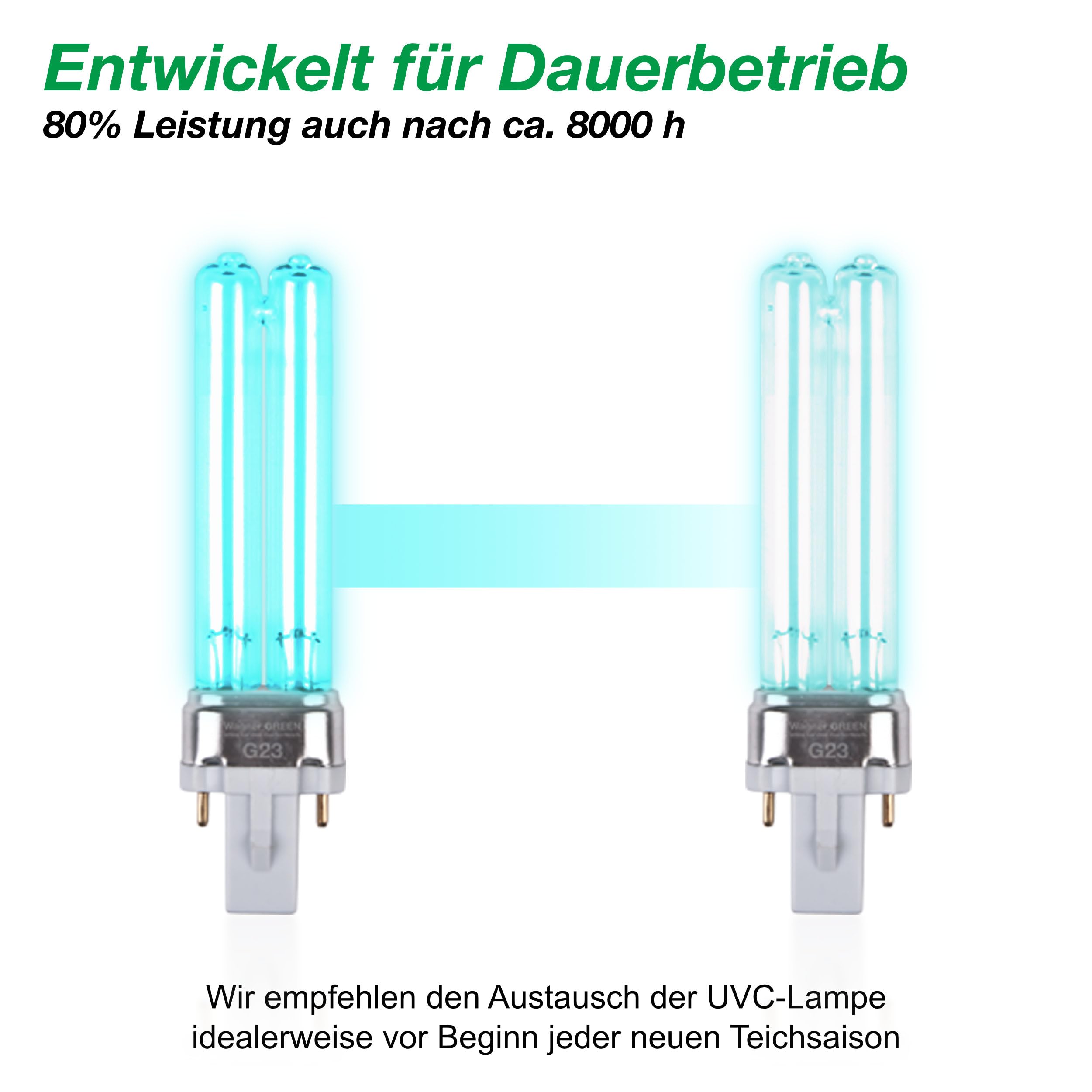 Lampe de rechange UVC G23 PL-S 5W pour clarificateur d'eau de bassin Wagner Green