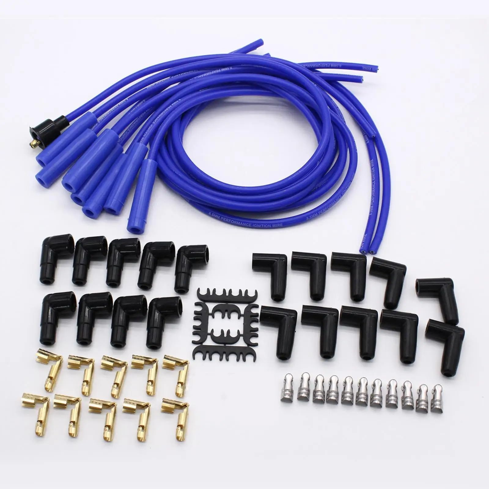 Juego de cables encendido Universal 8mm, Cable bujía, reemplazo automático Compatible accesorios Distribuidor de encendido