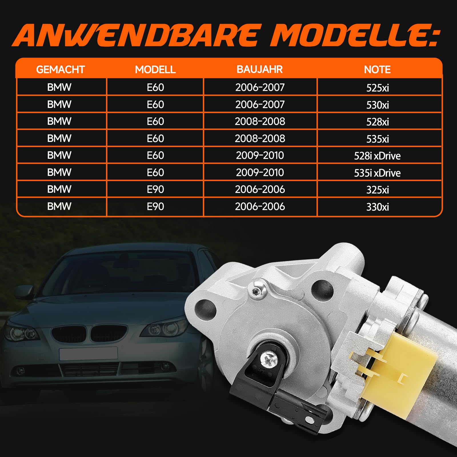 Getriebe Stellmotor Verteilergetriebe passend für BMW 3er E90;3er Coupe E92;3er Touring E91;5er E60;5er Touring E61 2.0L 2.5L 3.0L#27107546671.