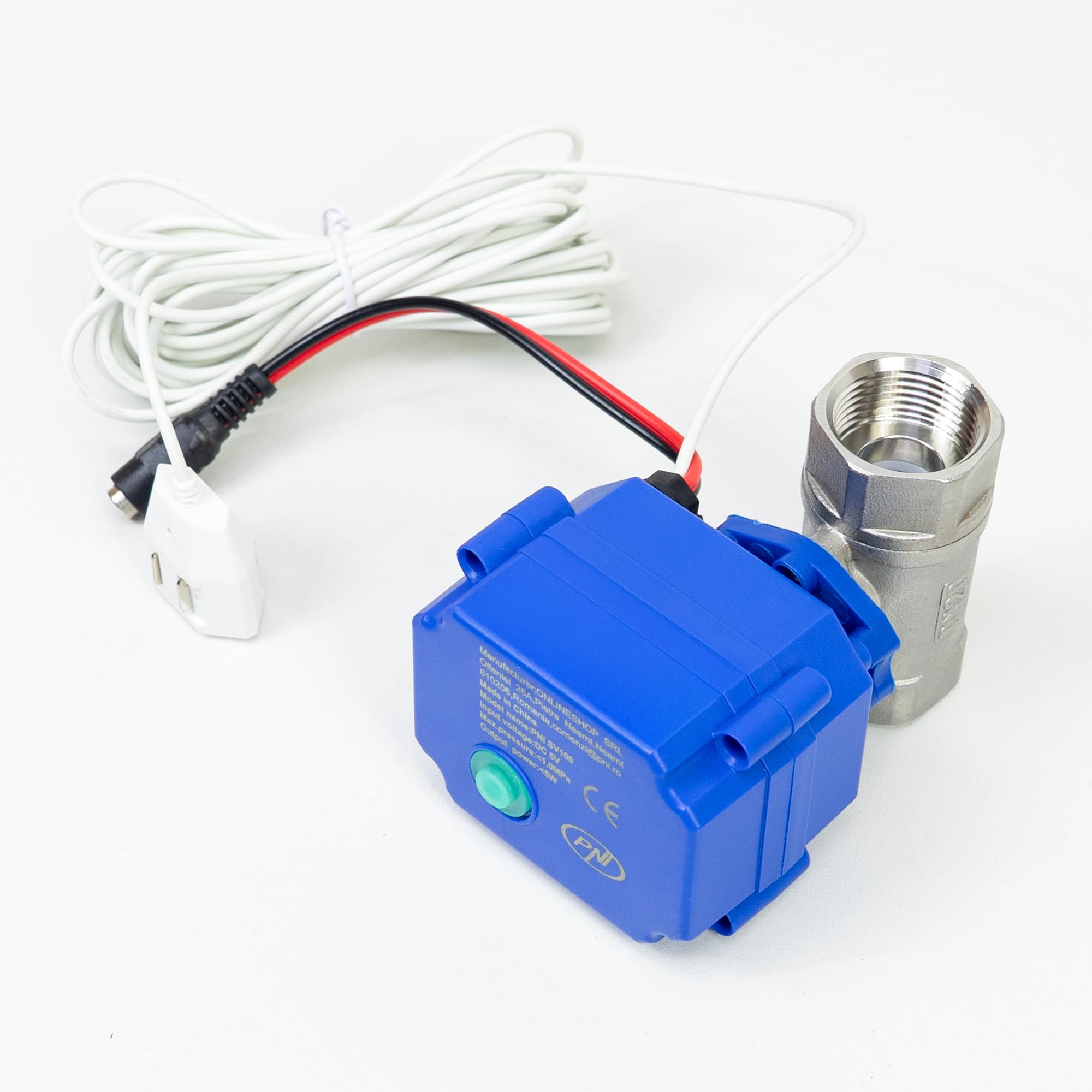 PNI SV100 PRO - Kit anti-allagamento con sensore e elettrovalvola DN20 (3/4"), 1.0 MPa, IP65