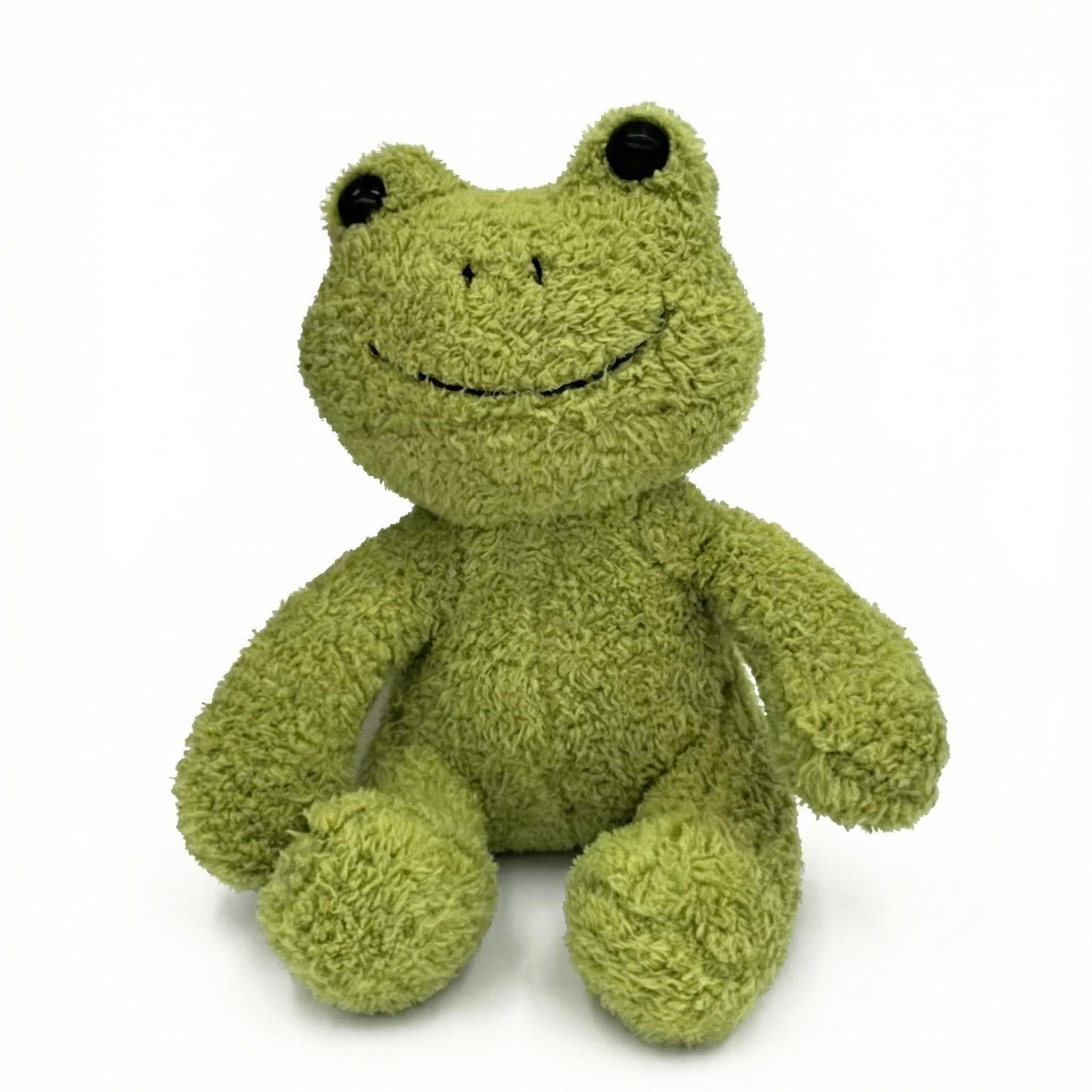 QIANSSE Frog Plush Toy, 20 cm Cuddly Stuffed Animal Gift for Kids Big Eyed Soft Frog Bedtime Comfort Travel Companion