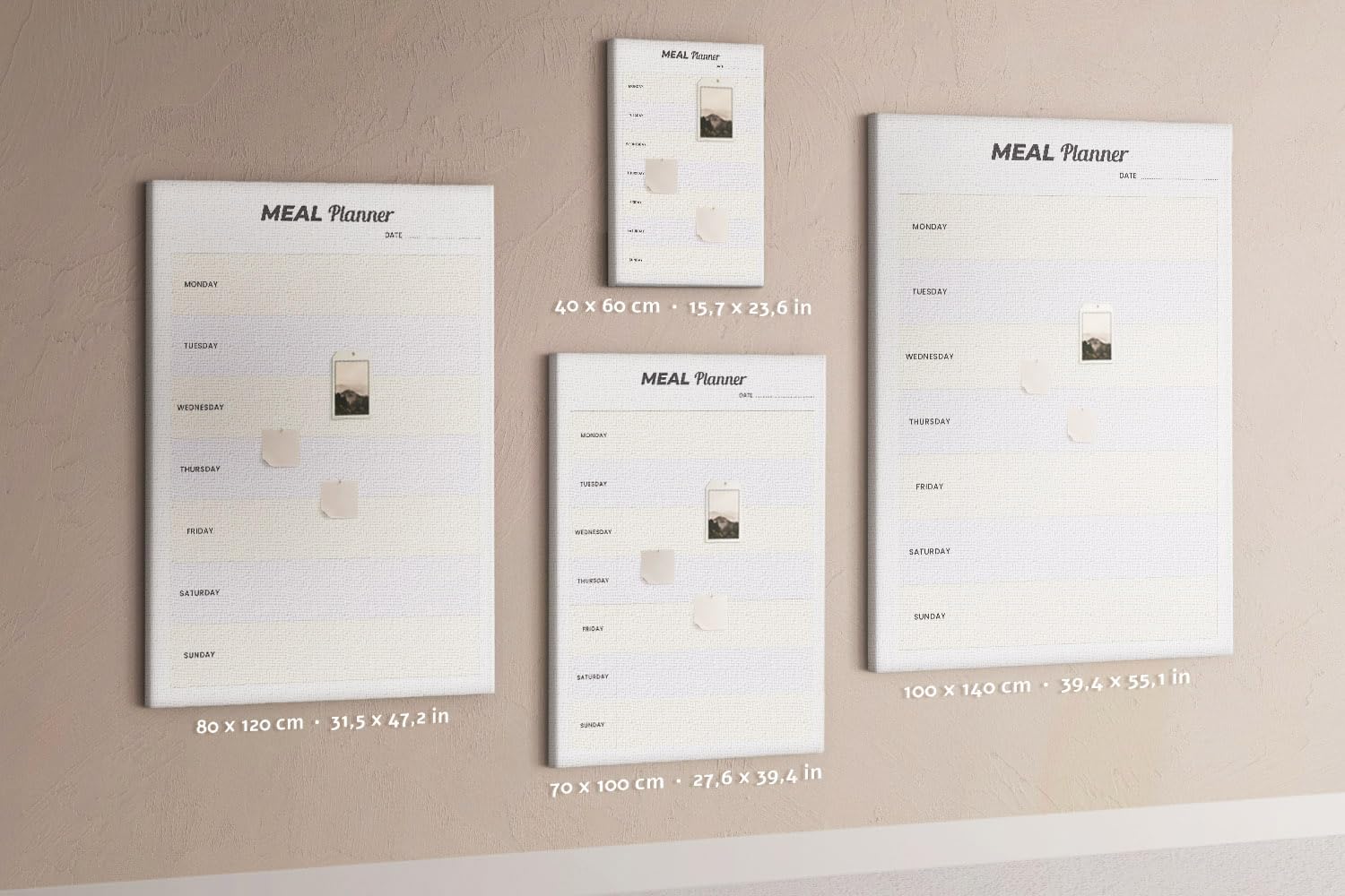 Korktafel Wand Board inkl. Pinnnadeln | Praktische Organisationslösung für Büro, Schule, Haushalt | Planung von Aufgaben, Notizen, Fotos, Terminen, Ideen - 40x60cm - Holz - Speiseplaner