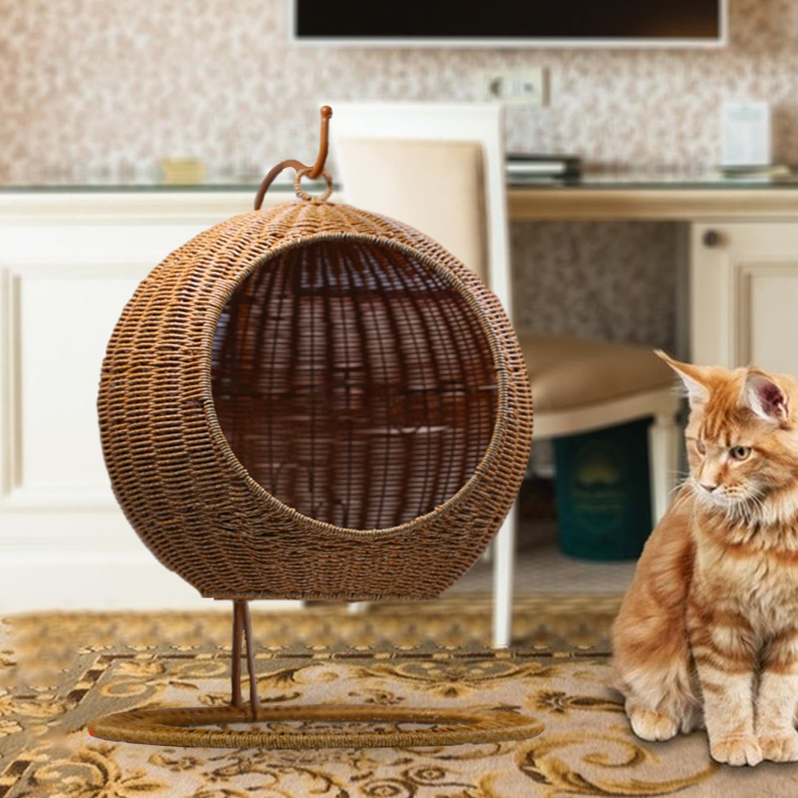 猫ベッド　ペット卵椅子 Amazon | Cuticate 猫ベッド洞窟ハンギングバスケットペット卵