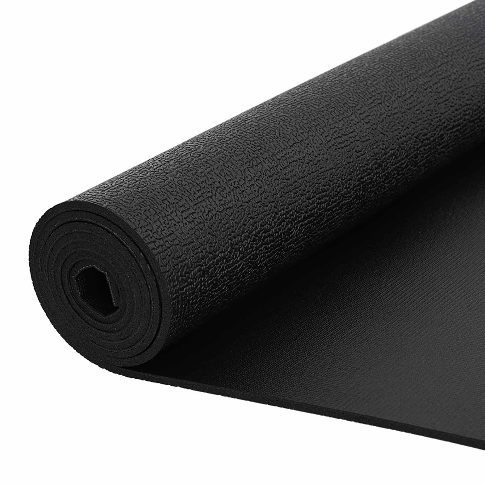 Gecheer Sport Schutzmatte Schwarz 200 x 90 x 0,6 cm Hochdichtes PVC, Yogamatte rutschfeste Bodenschutzmatte Gymnastikmatte Fitnessmatte für Laufband Fitnessgeräte42025273