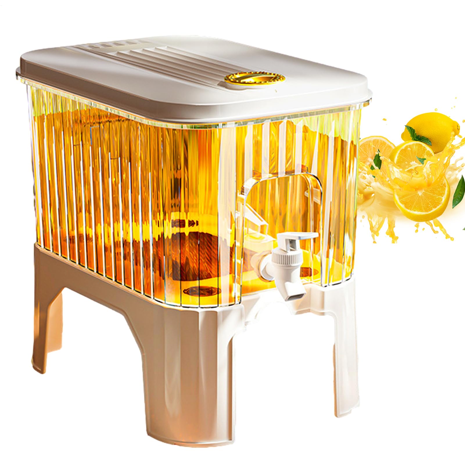 Distributore di bevande da 3/5 L con rubinetto, dispenser di acqua per frigorifero con rubinetto, grande capacità dispenser di bevande in, secchio per acqua ghiacciata ricaricabile con