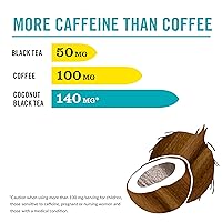 Vista 5 de The Republic of Tea HiCAF Té negro de coco tostado, 50 bolsitas de té, alto en cafeína