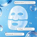 dewyhour Hydrating Deep Collagen Face Mask Overnight | Hydrogel Mask with Hyaluronic Acid | Firming & Elasticity, Pore Minimizing, Jelly Gel Mask for Glass Glow Skin | Korean Skincare 37g x 5ea