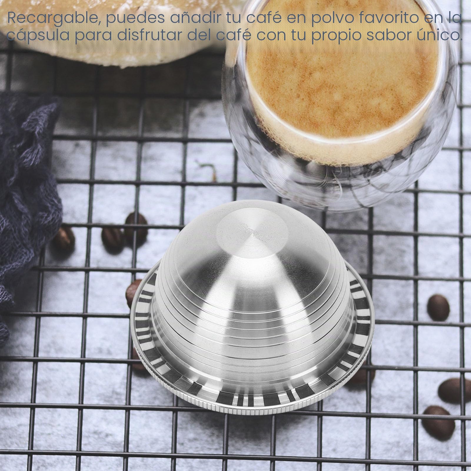 Cápsula de café Reutilizable Acero Inoxidable 304 80ML