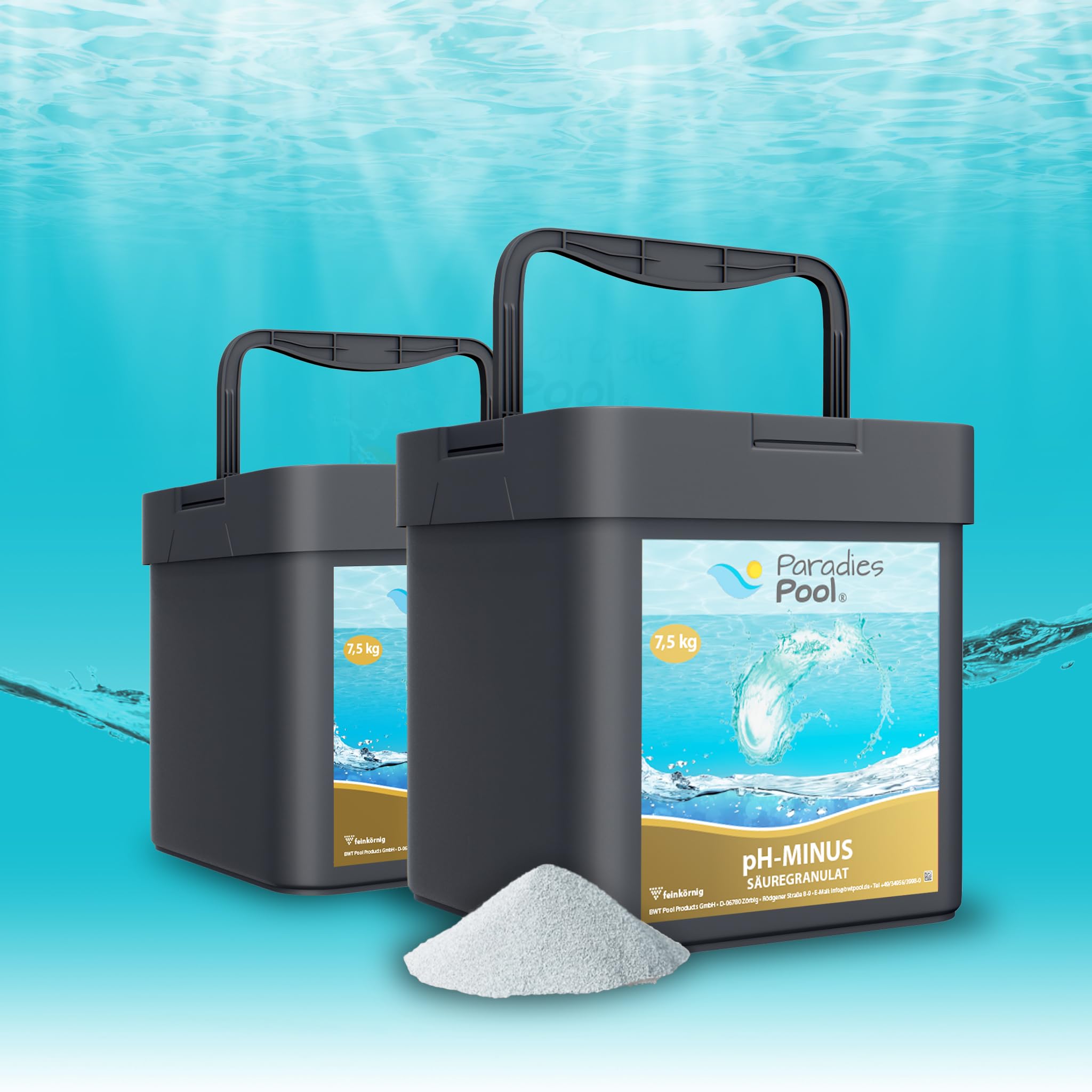 Paradies Pool pH Minus Granulat 15 kg, pH Senker Schwimmbecken Pool