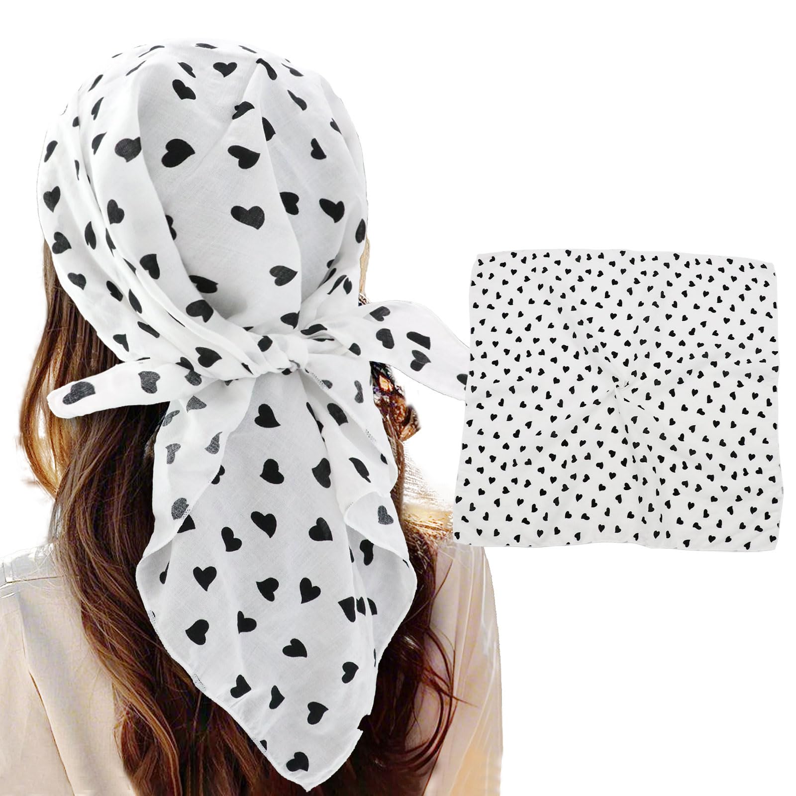 Bandanas - Pañuelo floral para la cabeza, pañuelo cuadrado versátil para uso casual, perfecto para mujeres y hombres