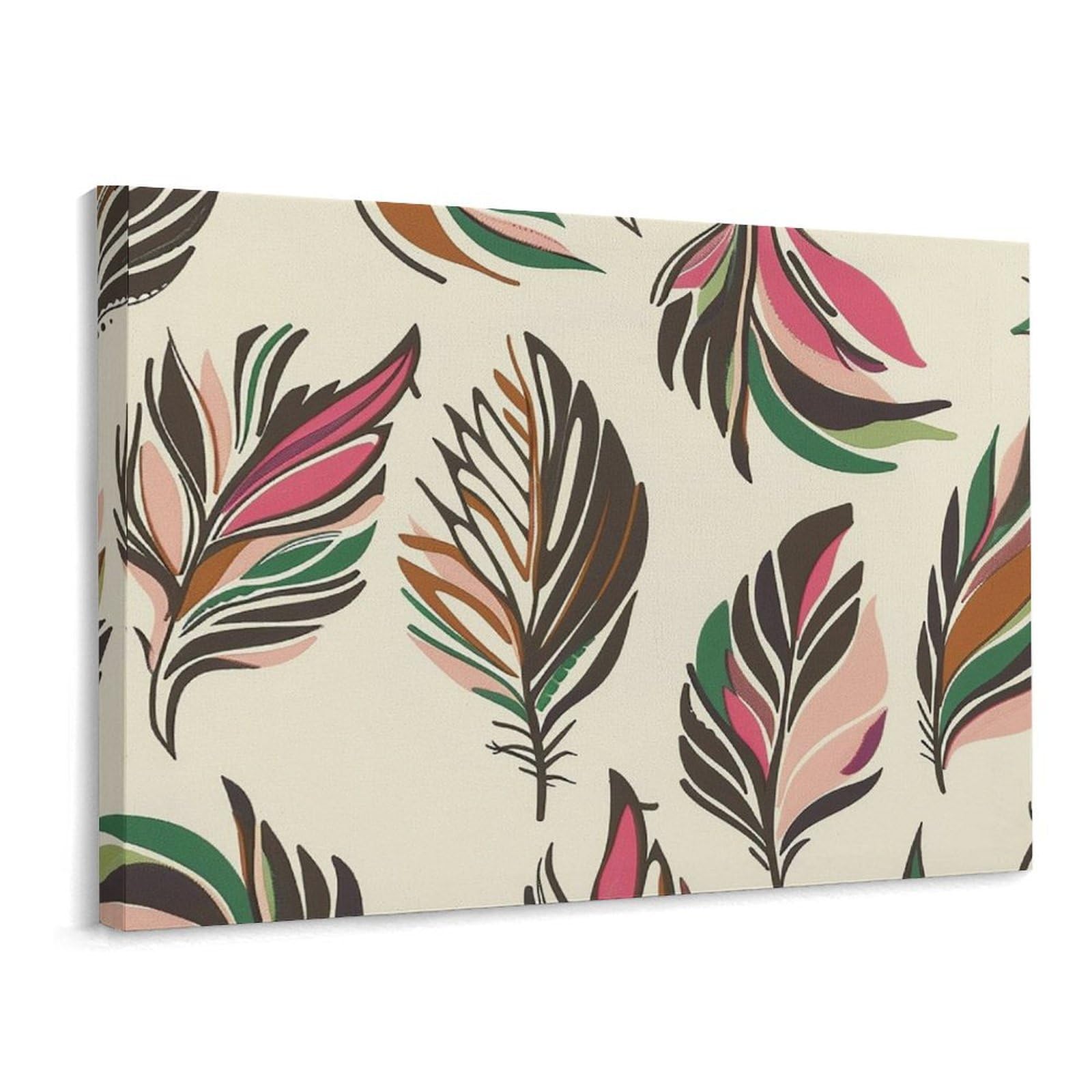 Canvas Wall Art for Living Room Prints Aesthetic Poster Canvas Paintings Prints Feather Art Pattern Pictures ArtWork Office Wall Decor Modern Abstract Wall Art for Bedroom Home Decor 30x40 Cm