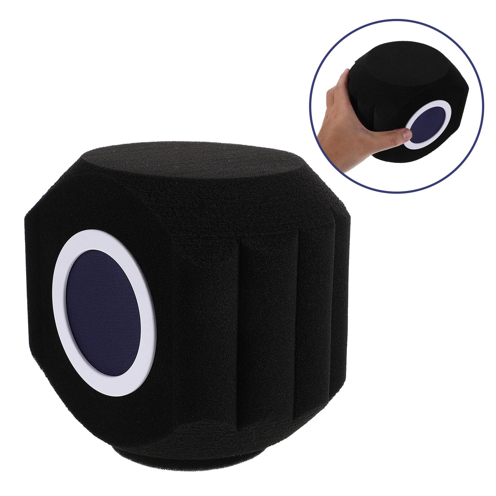 Escudo de Aislamiento de Sonido para Micrófono, Negro