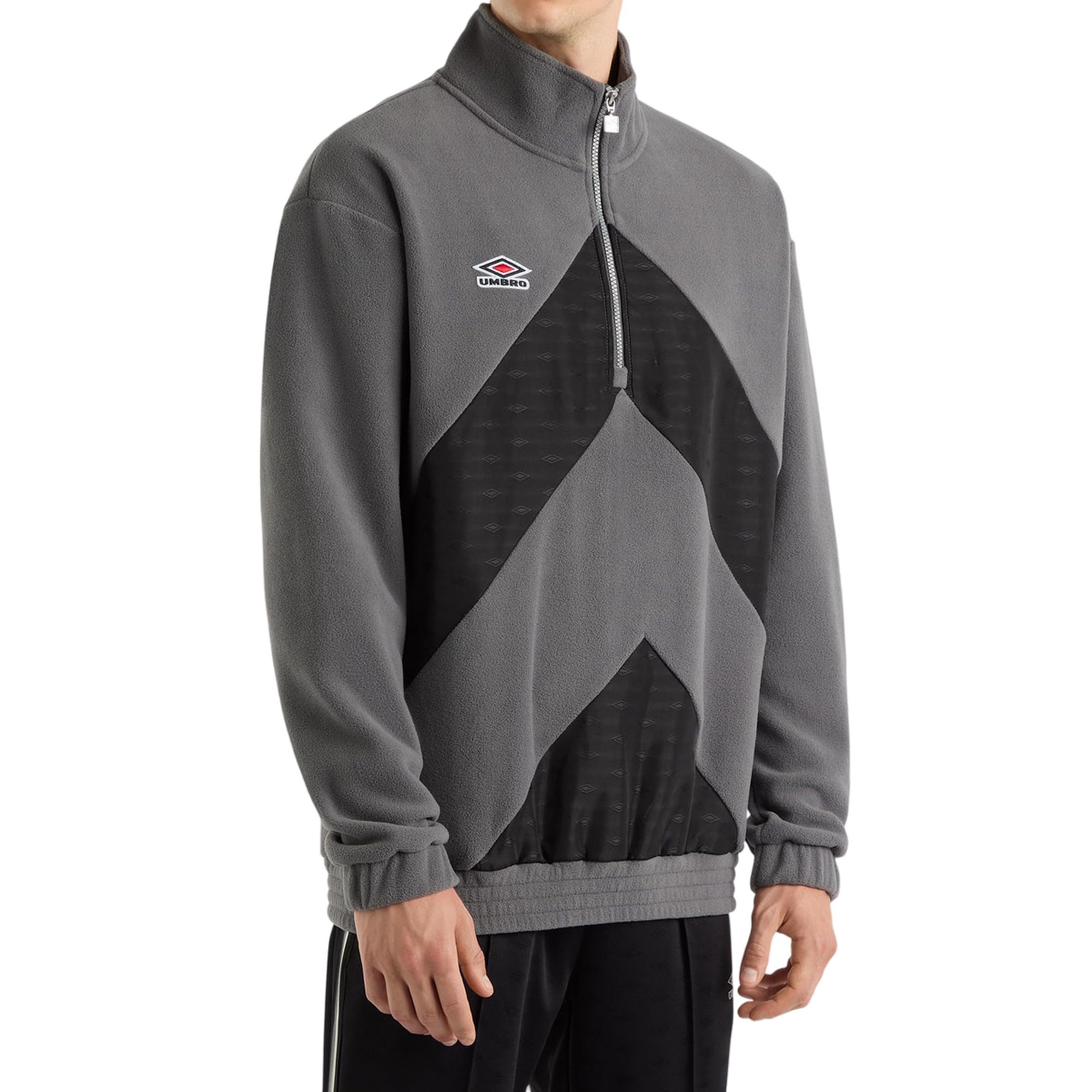 Umbro Camiseta de forro polar con cremallera de un cuarto para hombre
