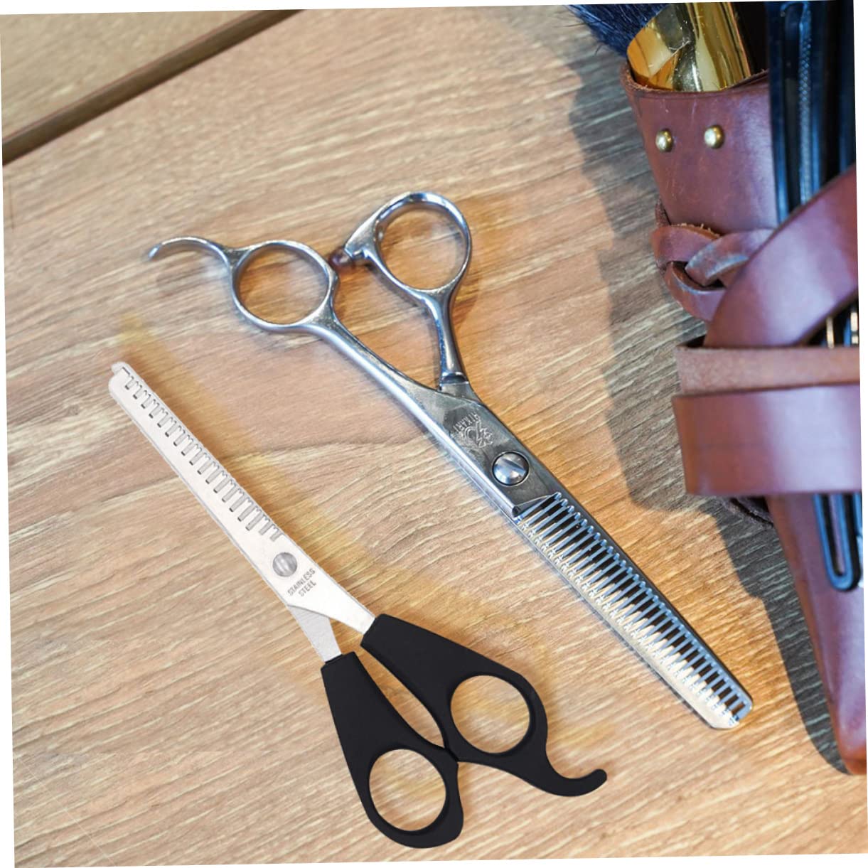 FRCOLOR Haarschere Mit Doppelzahn Aus Edelstahl – 17 Cm, Präzise, Rostfrei, Für Zu Hause & Salon