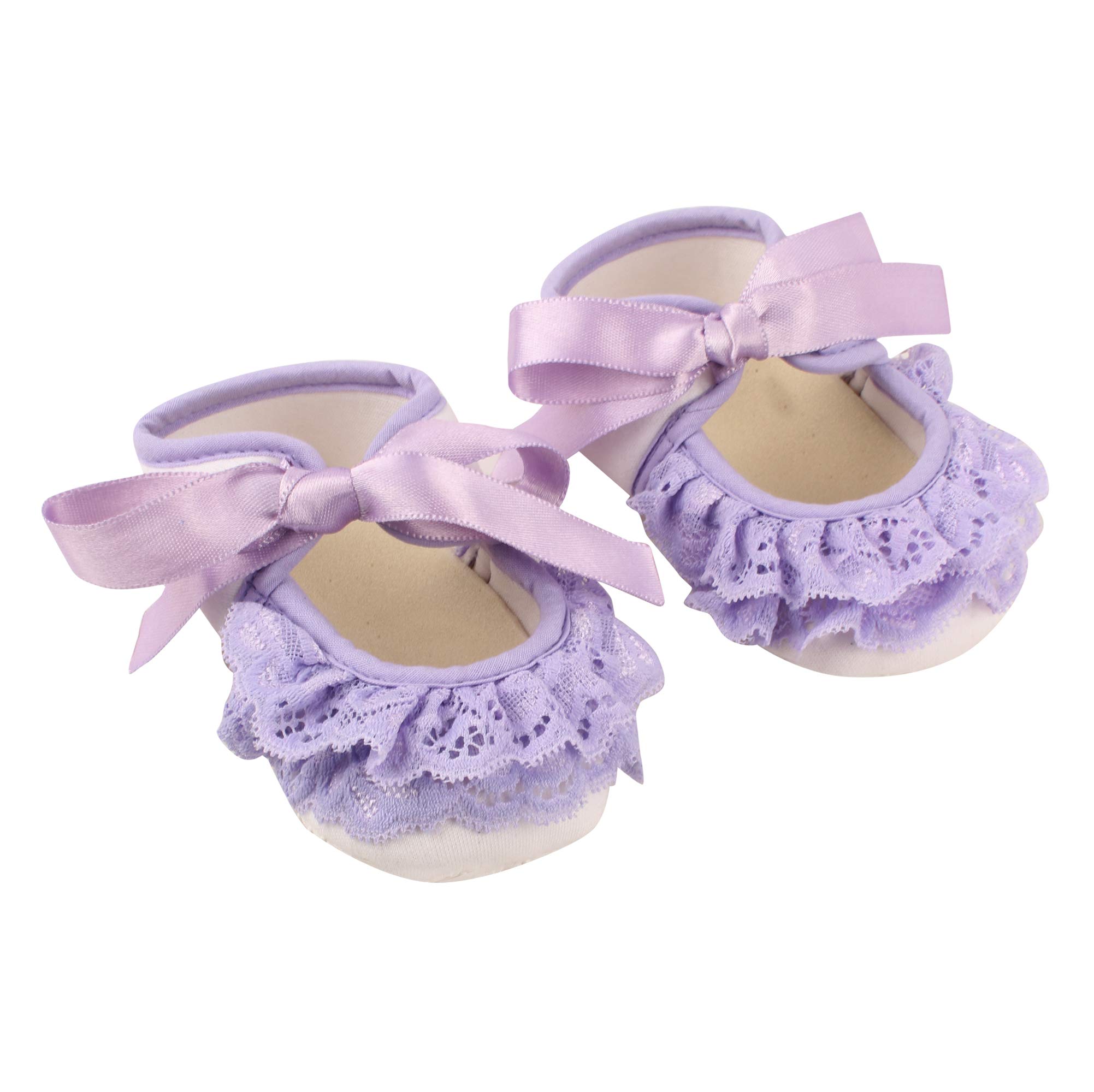 coco candy Purple Ribbon Booties with Purple Frill-picture-39