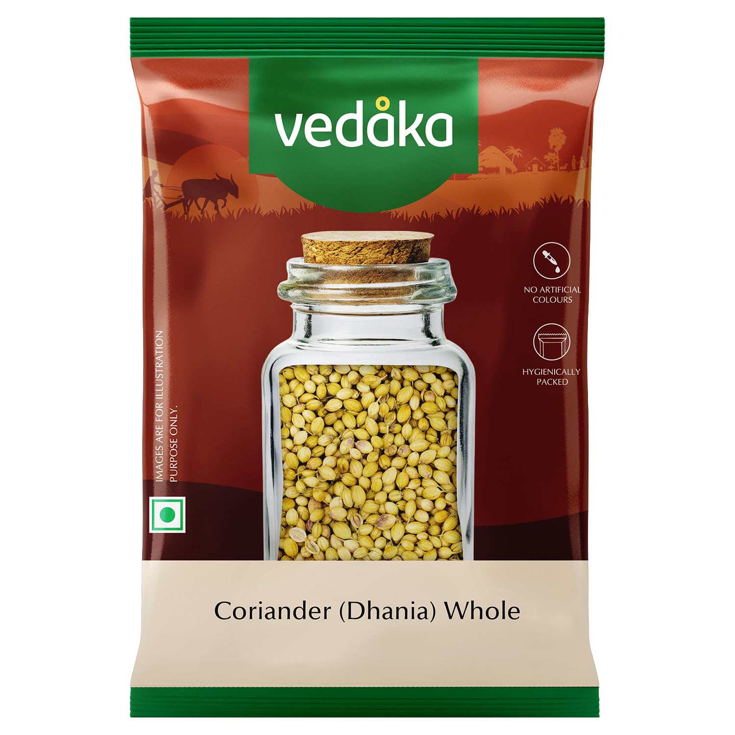 Amazon Brand - Vedaka Coriander | Whole | 100 G | Dhania