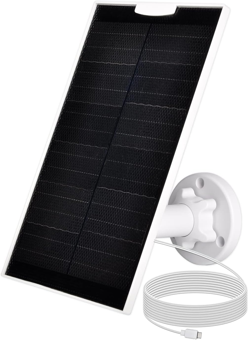 VIEWZONE USB C Solar Panel Charger for Security Camera, 5W 5V Solar Panel with USB-C Connector and 3 Metres Cable Hold Charging Camera Battery