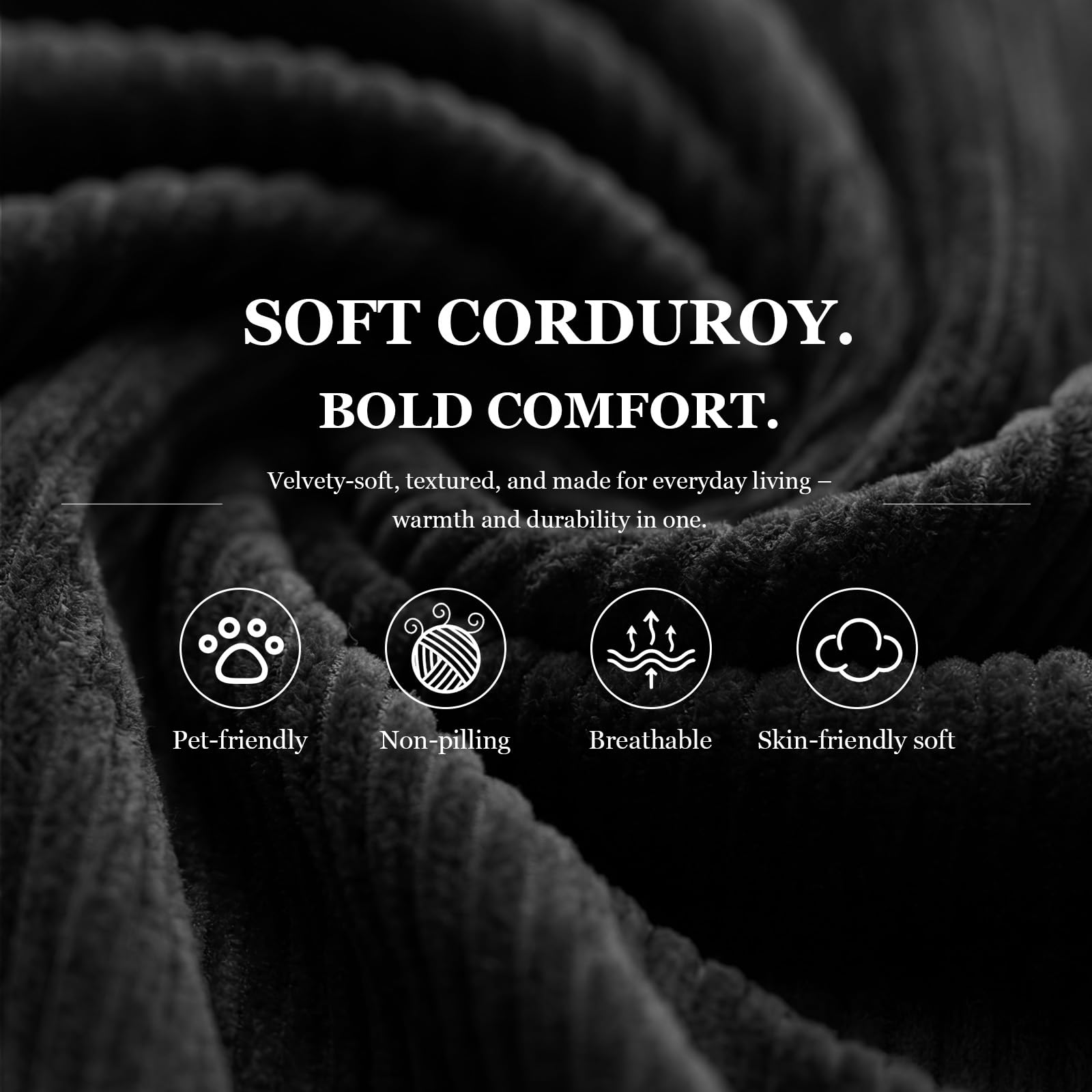 COMHOMA Sofá esquinero con función de dormir, 243 cm, sofá modular sin boneless con chaise longue, sofá cama seccional con cojines y bolsillos laterales, sofá para salón, sin montaje, color negro