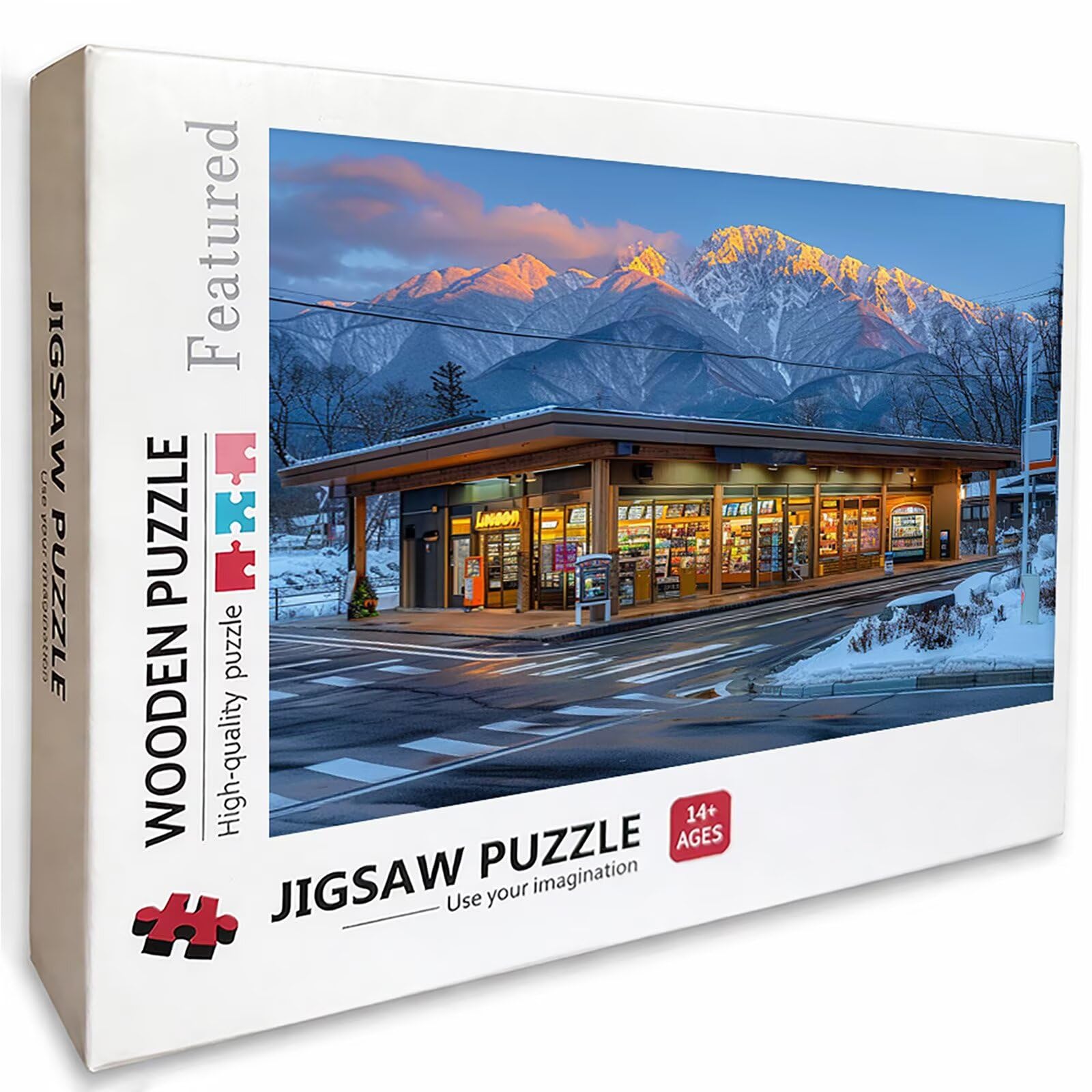 Puzzle 2000 elementów dla dorosłych, scena śnieżna, drewniane puzzle, 99 x 71 cm, części ściśle do siebie pasują, dla mężczyzn, kobiet, starszych seniorów, dekompresji, dekoracja letnia, prezenty