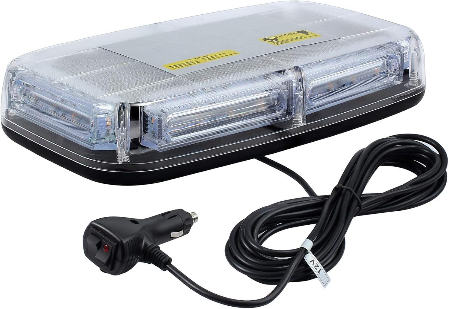 PROZOR Migające światła ostrzegawcze, 24 diody LED, 7 trybów świecenia, awaryjne, IP65, wodoodporna, magnetyczna podstawa światła beacon, bursztynowe światła stroboskopowe z podwójnym przełącznikiem,