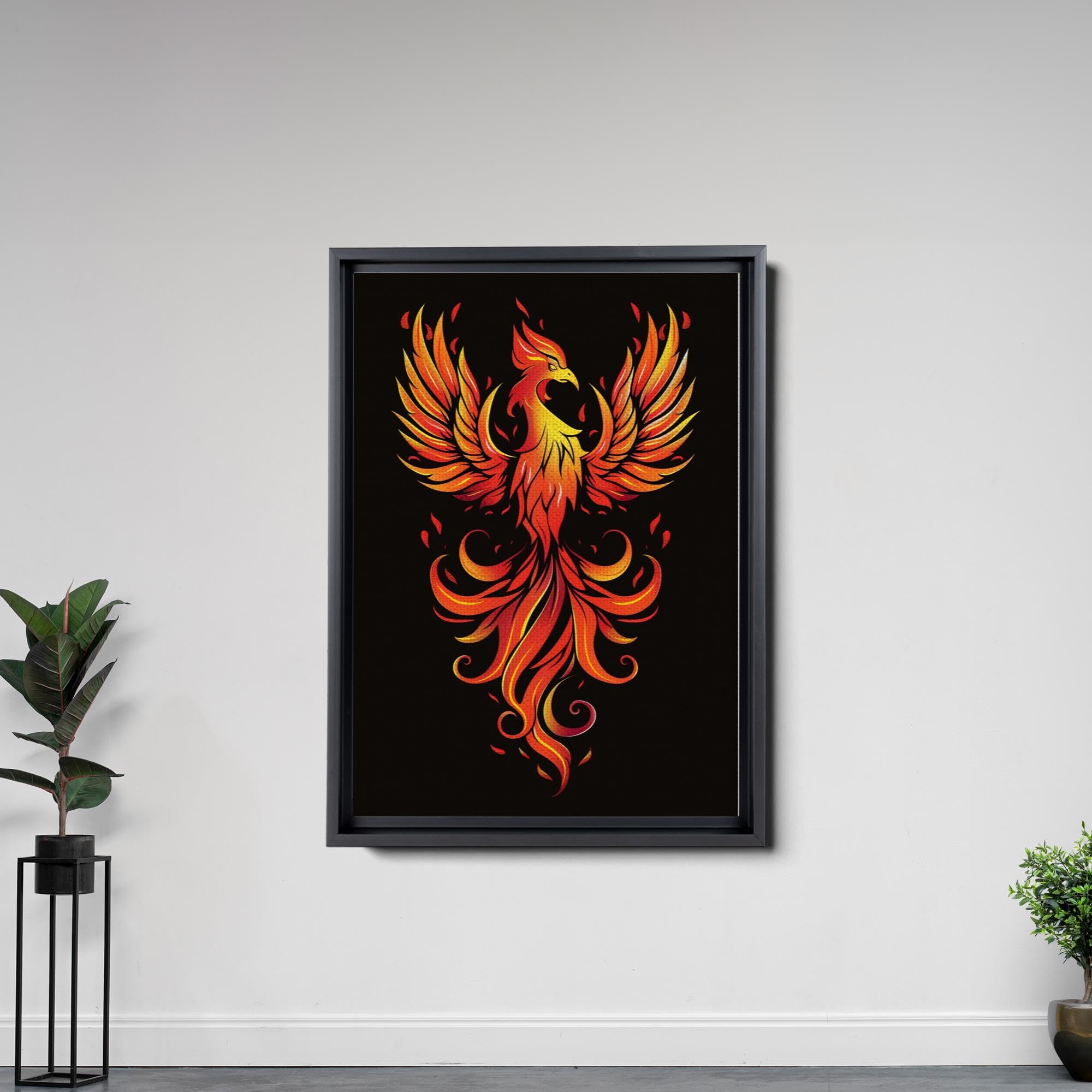Amazon.com: Fire Phoenix Artwork, Phoenix Bird Canvas Wall Art