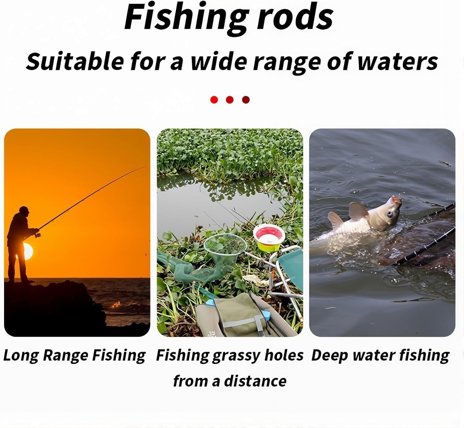 Canna da pesca telescopica in carbonio da 8 m a 16 m – Canna da pesca al pesce d'acqua dolce in stile cinese – Per pesci di grandi dimensioni – Canna da mano ultraleggera e ultra rigida