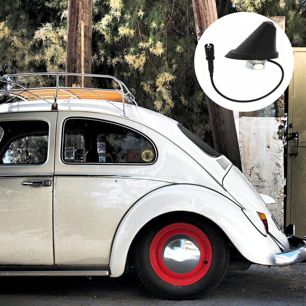 Uonlytech 3pièces Antenne De Voiture avec Base Pratique Accessoire Automobile pour Remplacement Facile Et Esthétique