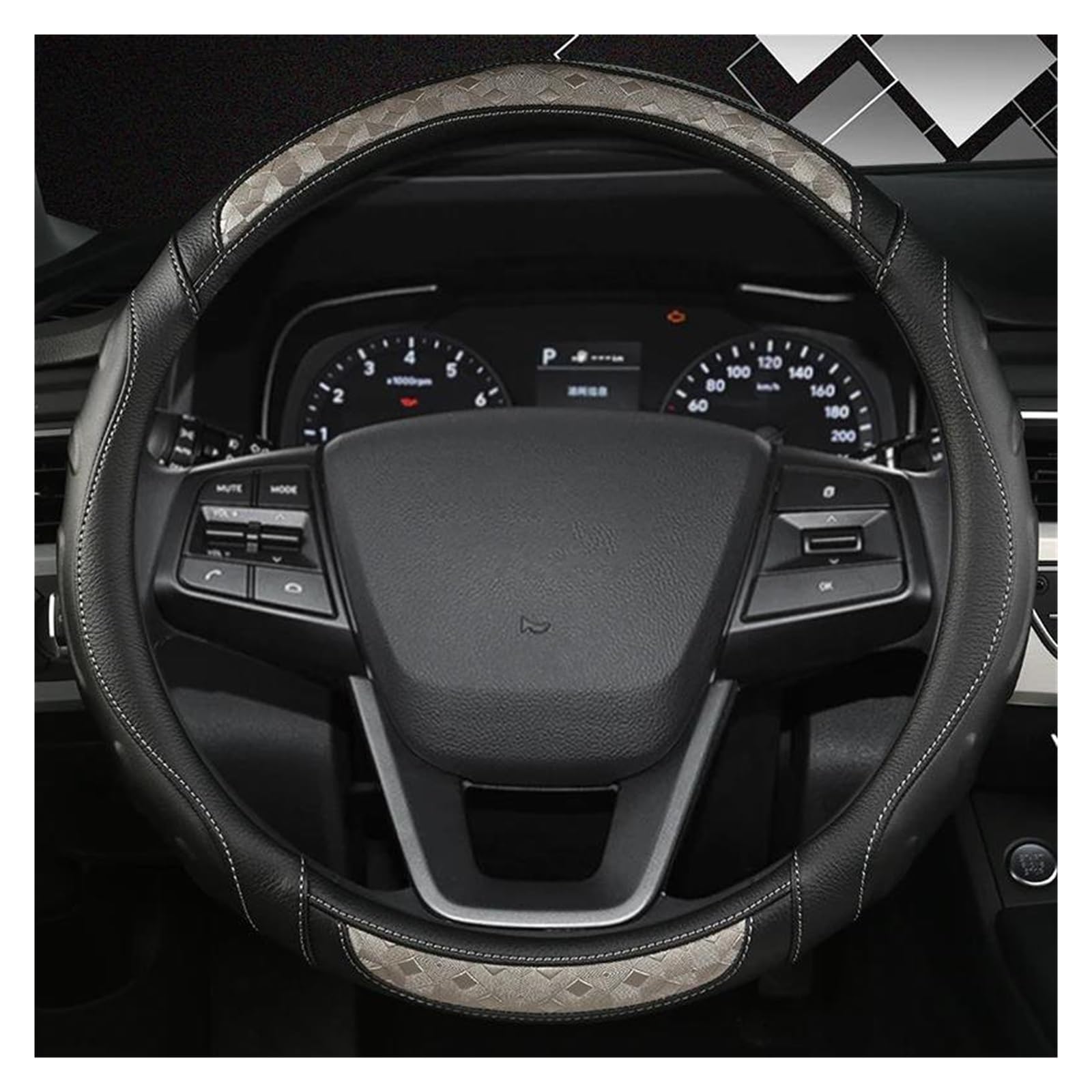 Pokrowiec na kierownicę, 38 cm, akcesoria samochodowe do Hyundai Elantra, Santa Fe, Kona, i40 i palisady, czerwony