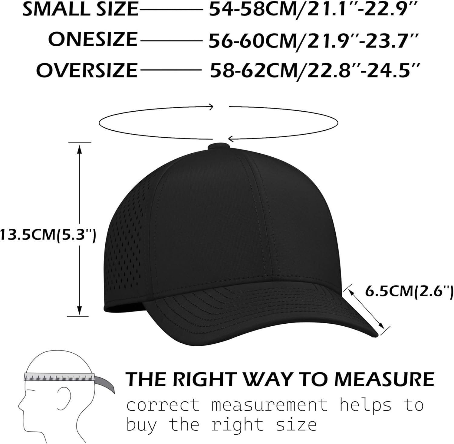 Performance Snapback Hats for Men Women,6 Panel Baseball Cap,Golf,Running,Workout - Image 3
