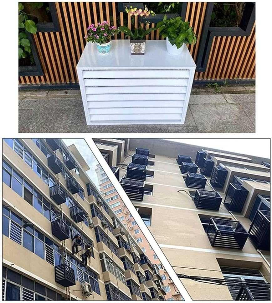 Cubierta antirrobo de aluminio para aire acondicionado con aislamiento acústico exterior 8