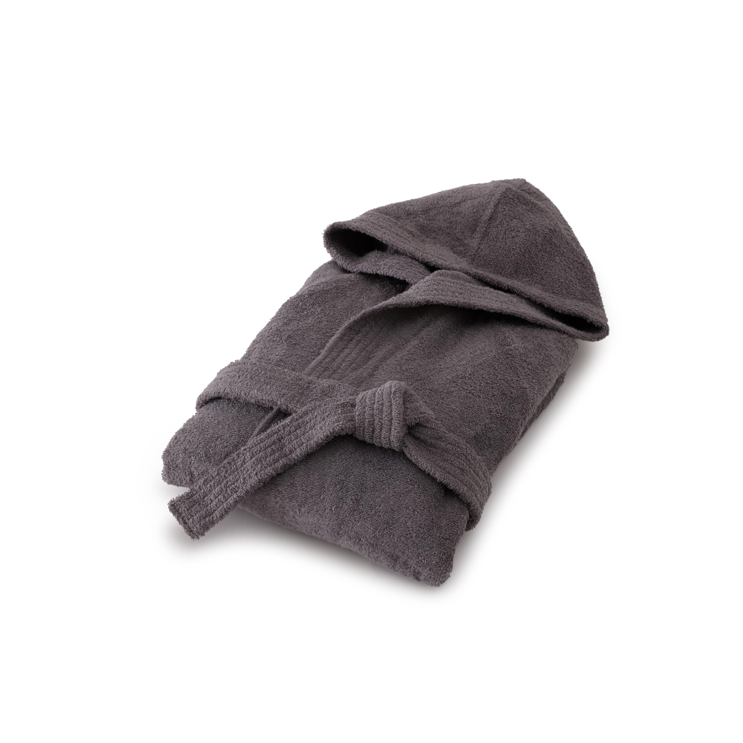 Bassetti Accappatoio Con Cappuccio, 100% Cotone, Adulto Uomo Donna Unisex, In Spugna Morbido Assorbente Resistente E Lavabile In Lavatrice